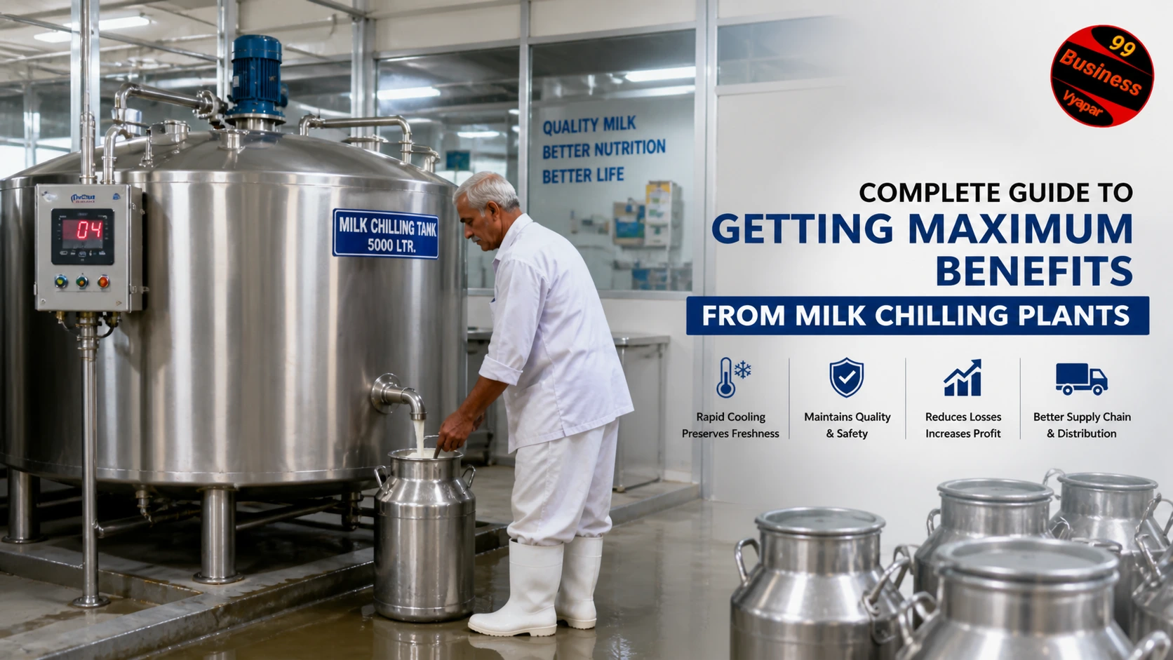 Read more about the article Complete Guide to Getting Maximum Benefits from Milk Chilling Plants