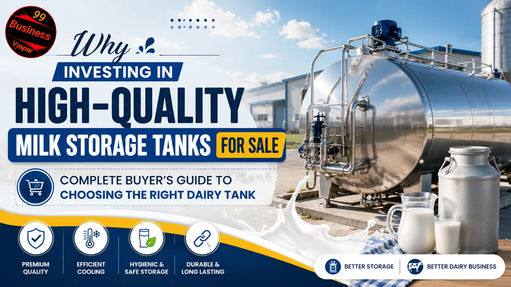 You are currently viewing Why Investing in High-Quality Milk Storage Tanks for Sale: Complete Buyer’s Guide to Choosing the Right Milk Tank