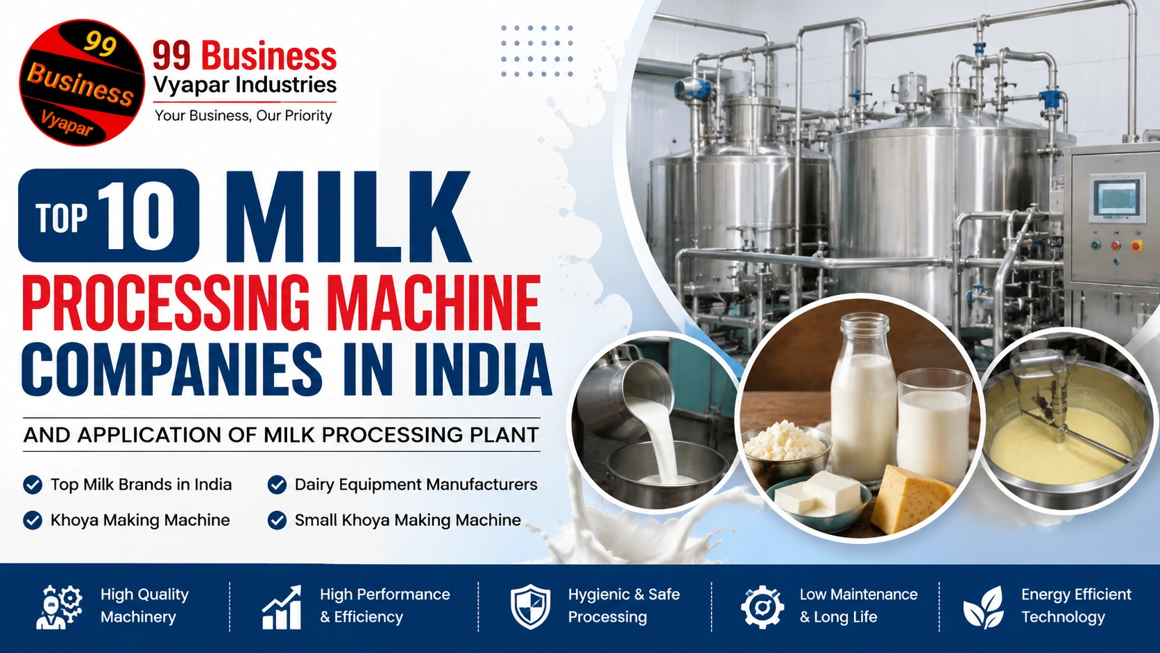 You are currently viewing Top 10 Milk Processing Machine Companies in India and Application of Milk Processing Plant