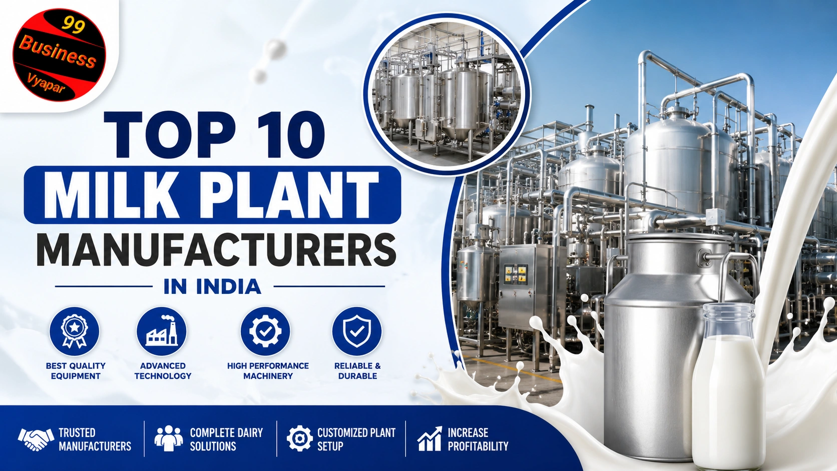 You are currently viewing Top 10 Milk Plant Manufacturers in India & Best Business Guides